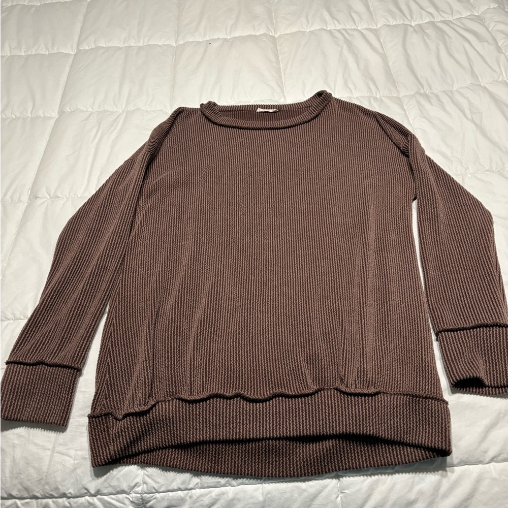 Brown Crew Neck top